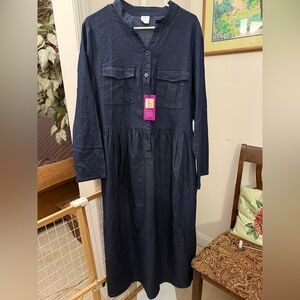 Loveimgs Maxi Denim Dress. Size 1X. NWT